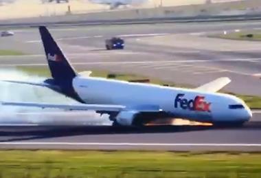 FedEx 767 gear-up incident-c-Transport minister Abdulkadir Uraloglu via Twitter