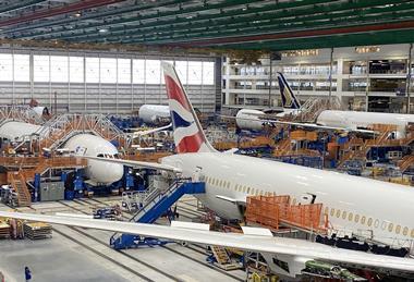 Boeing 787 assembly site in North Charleston, South Carolina on 15 April 2024