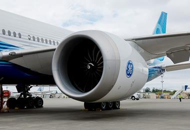 Boeing flight-test 777-9 (N779XW) at Everett on 26 June 2024
