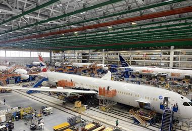 Boeing 787 assembly site in North Charleston, South Carolina on 15 April 2024