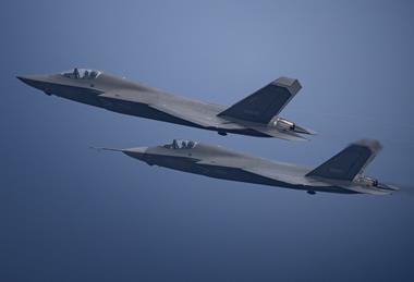 J-35s china in flight
