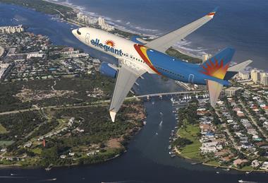 An Allegiant 737 Max over Florida
