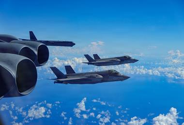 F-35Bs with USAF B-52H