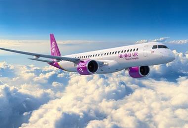 Mongolian airline Hunnu Air's first E195-E2
