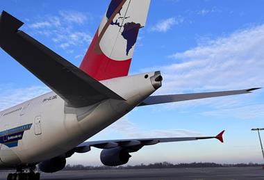 Global A380 tail-c-Global Airlines