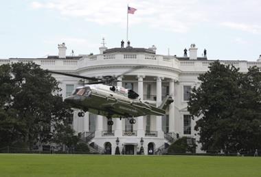 VH-92A Landing on White House South Lawn