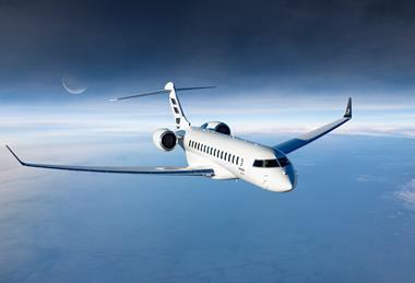 Inflight Bombardier Global 8000 SmoothFlex Wing