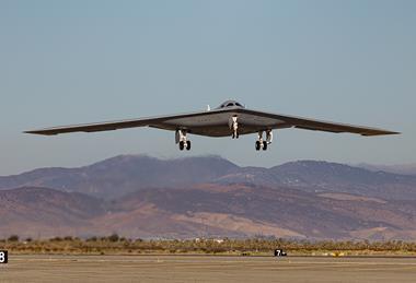 Second B-21 test aircraft launches from Palmdale c USAF