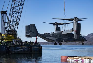 CV-22 Osprey recovery Norway 2022