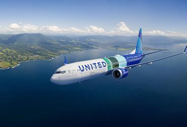 Rendering: Boeing’s second ecoDemonstrator Explorer, a 737-10 with LEAP-1B engines destined for United Airlines, is part of air-to-air flights testing SAF impact on contrails.