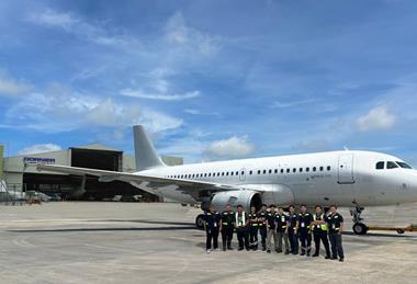 Dornier Technology’s Clark-based team with an Airbus A319, now approved under its new US FAA certification