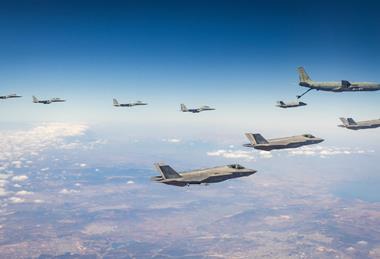 Israeli aircraft with tanker