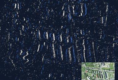 Illustration of the neuromorphic sensing technology creating a terrain fingerprint