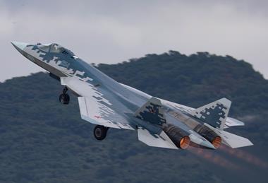 Su-57 take-off