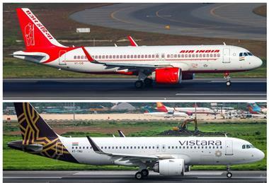 Air India Vistara collage