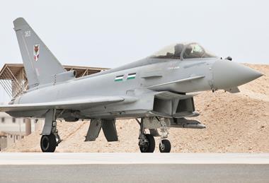 RAF 12 Sqn Typhoon in Qatar