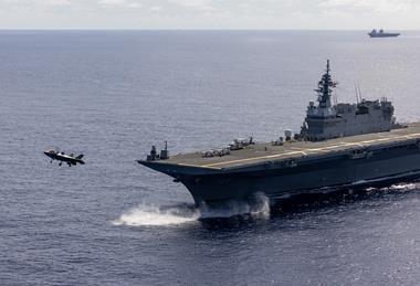 UK F-35B launches from Kaga