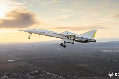 First flight of Boom Supersonic's XB-1 demonstrator on 22 March 2024