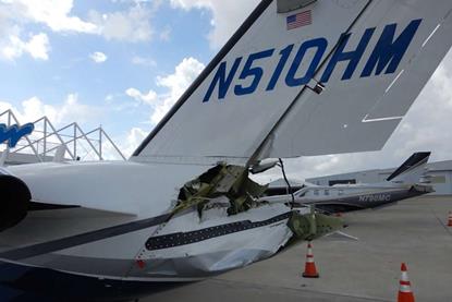 N510HM collision damage-c-NTSB