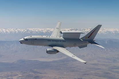 E-7 in flight