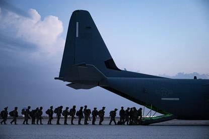 C-130J paratrooper loading c USAF