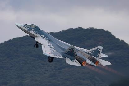 Su-57 take-off