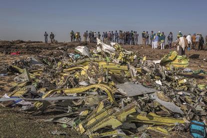 Ethiopian 737 Max crash scene