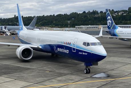 Boeing 737 Max 10 at Boeing Field in Seattle on 14 June 2022