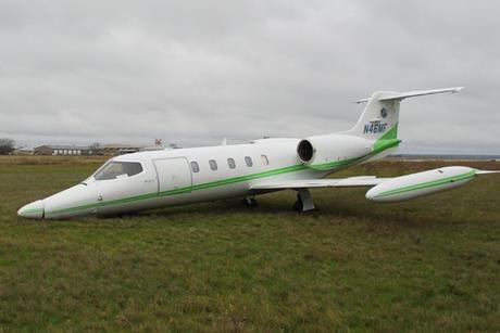 Learjet N46MF overrun-c-NTSB