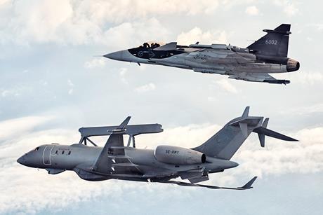 Gripen E with GlobalEye