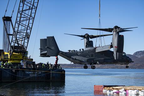 CV-22 Osprey recovery Norway 2022