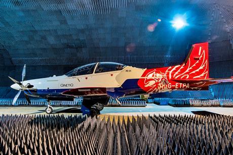 PC-21 in anechoic chamber