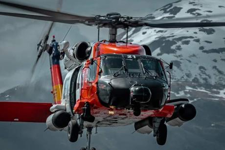 A US Coast Guard Sikorksy MH-60T
