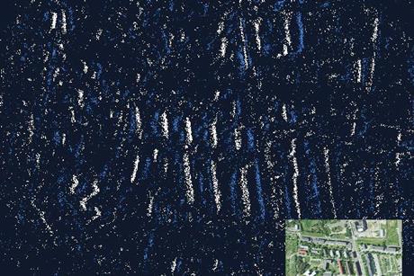 Illustration of the neuromorphic sensing technology creating a terrain fingerprint