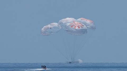 SpaceX Crew Dragon splashdown