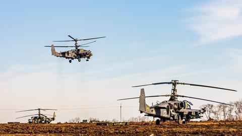 Russian Ka-52s