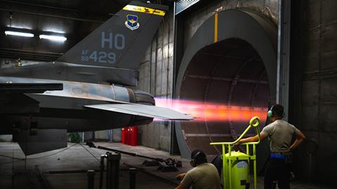 1 - F-16 engine test c US Air Force