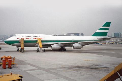 Cathay 747-300 in Hong Kong in 1994