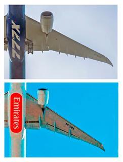 777X wing 777-300ER wing comparison