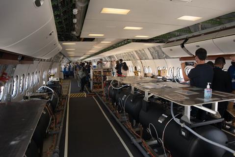 Boeing 777-9 test aircraft interior