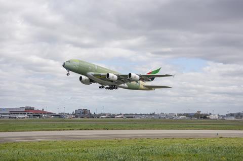 First flight of last A380