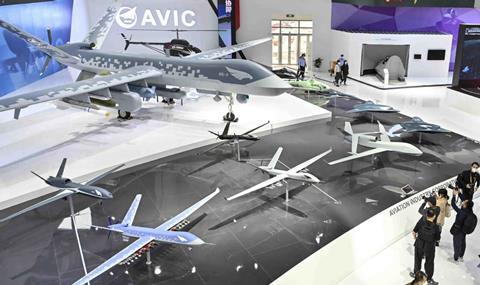 AVIC display at Zhuhai with Wing Loong 3