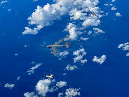 B-52H w/ F-35Bs off coast of Venezuela
