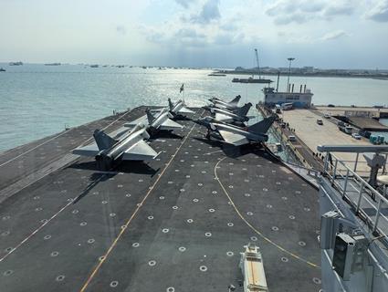 Rafale Ms on the foredeck