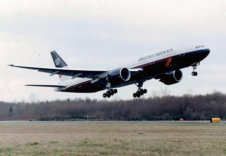 Boeing 777-200 British Airways GE90 first-flight 1995