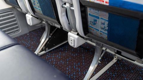 KLM 737-800 cabin upgrade USB port