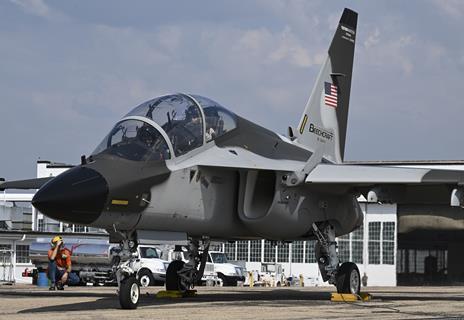 Beechcraft M-346N takeoff Wichita