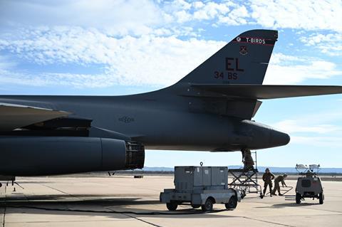 preflight maintenance B-1B Syria strike mission c USAF