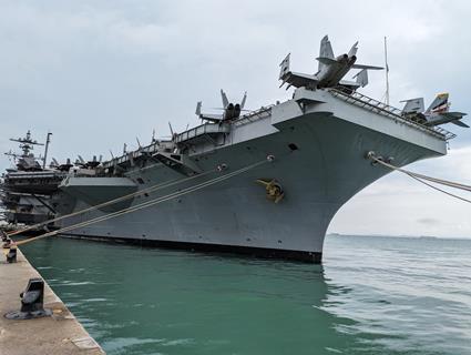 Carl Vinson at Changi Naval Base