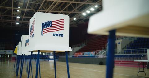US voting boxes